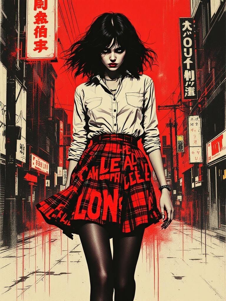 Cyberpunk Winona Ryder in Shepard Fairey Style