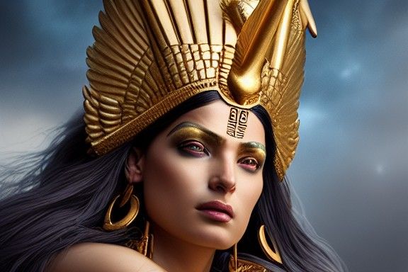 Hyperrealistic Goddess Isis Illustration in 3D