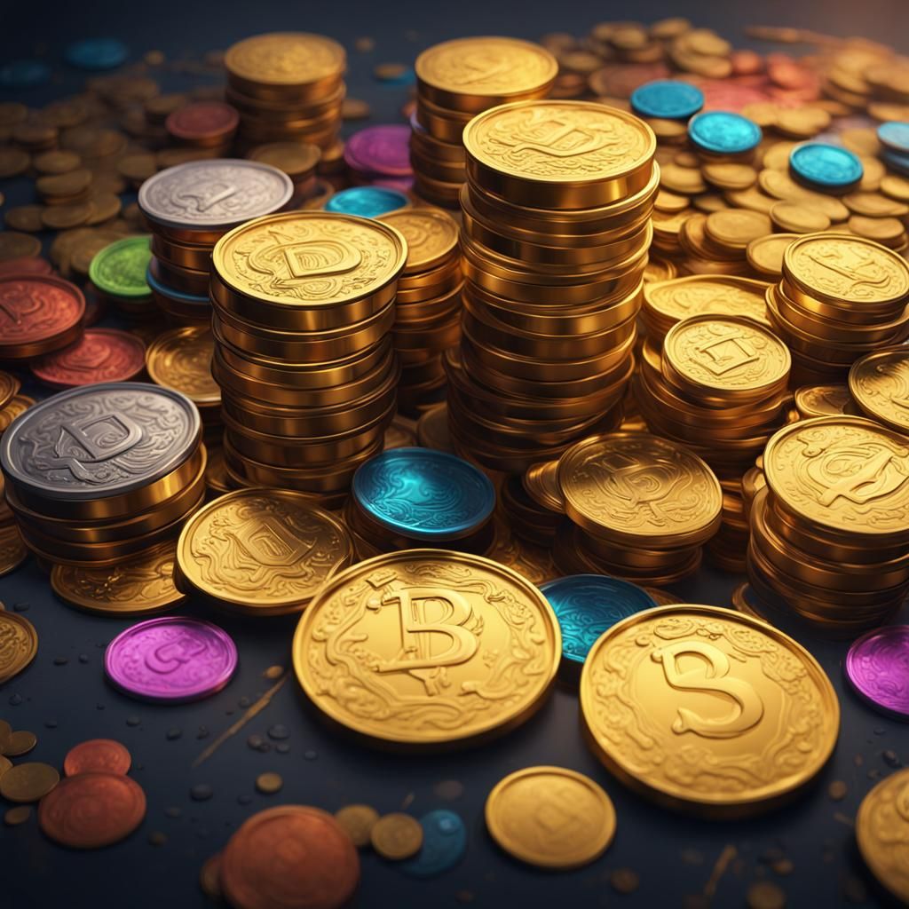 Treasure Chest Overflowing with Gold Bars, Digital Art