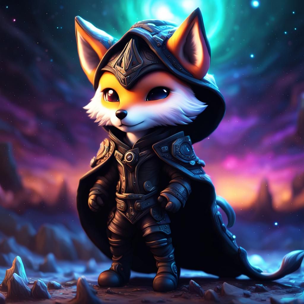 Celestial Fur Fox in Eldritch Space Realm
