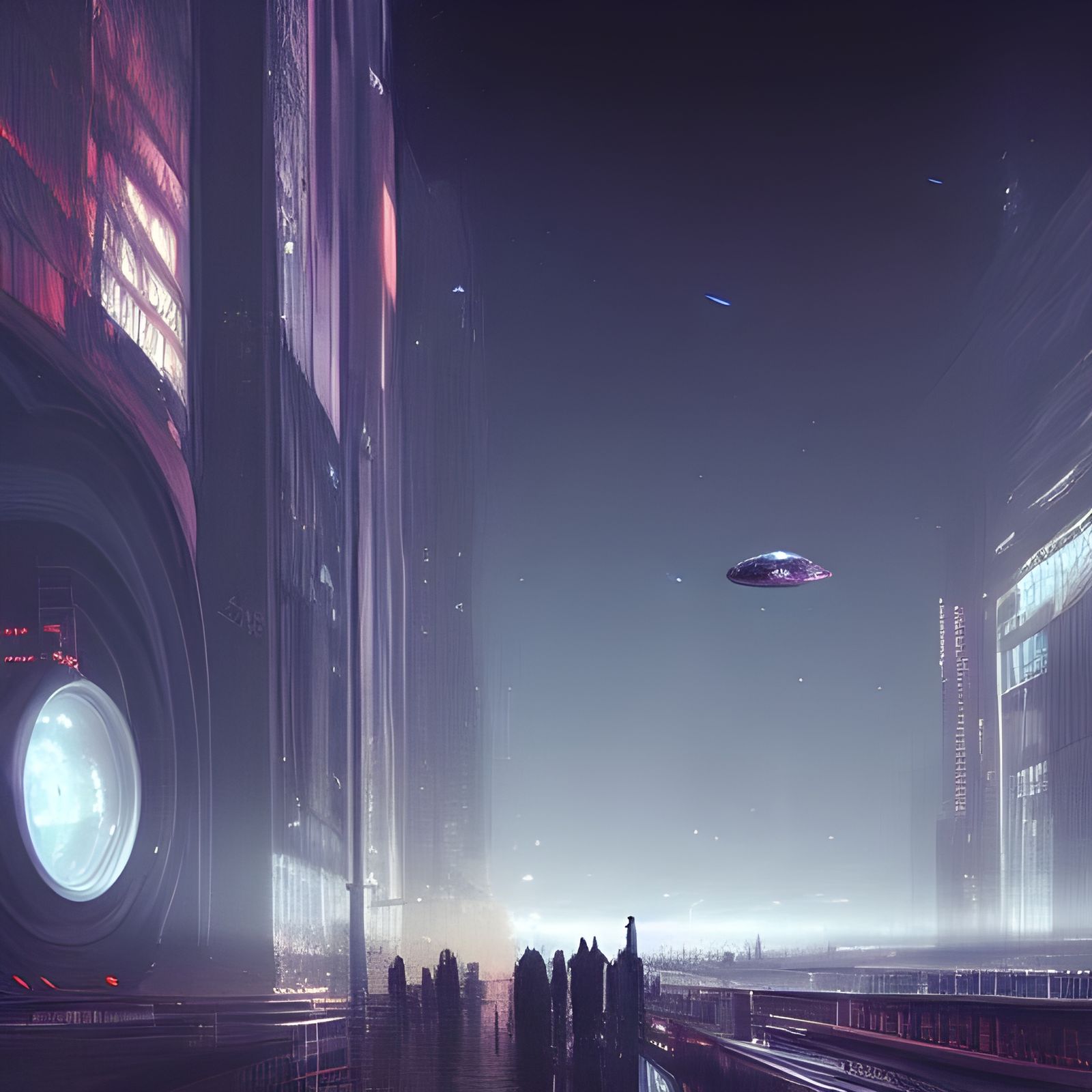 Hyperrealistic Sci-Fi Utopia Cityscape