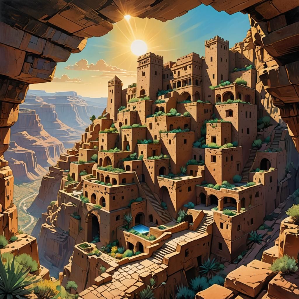 Epic Desert Palace in Pueblo Style