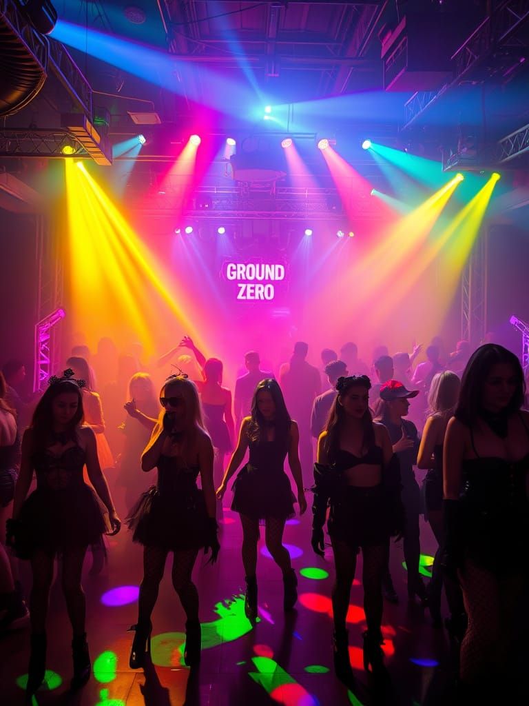 Glowing Dance Floor in Ground Zero Nightclub
