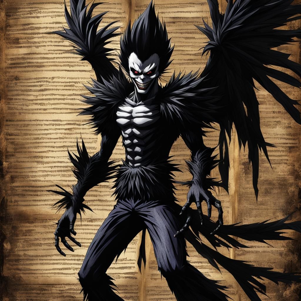 Ryuk Emerges from Death Note Book in 3D