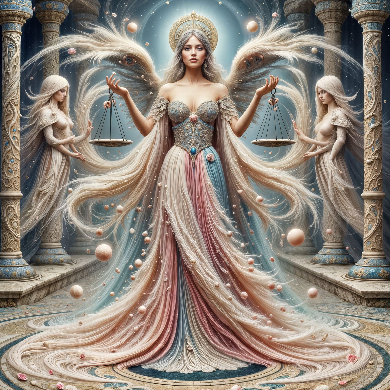 Libra Goddess in Fantasy Art Style