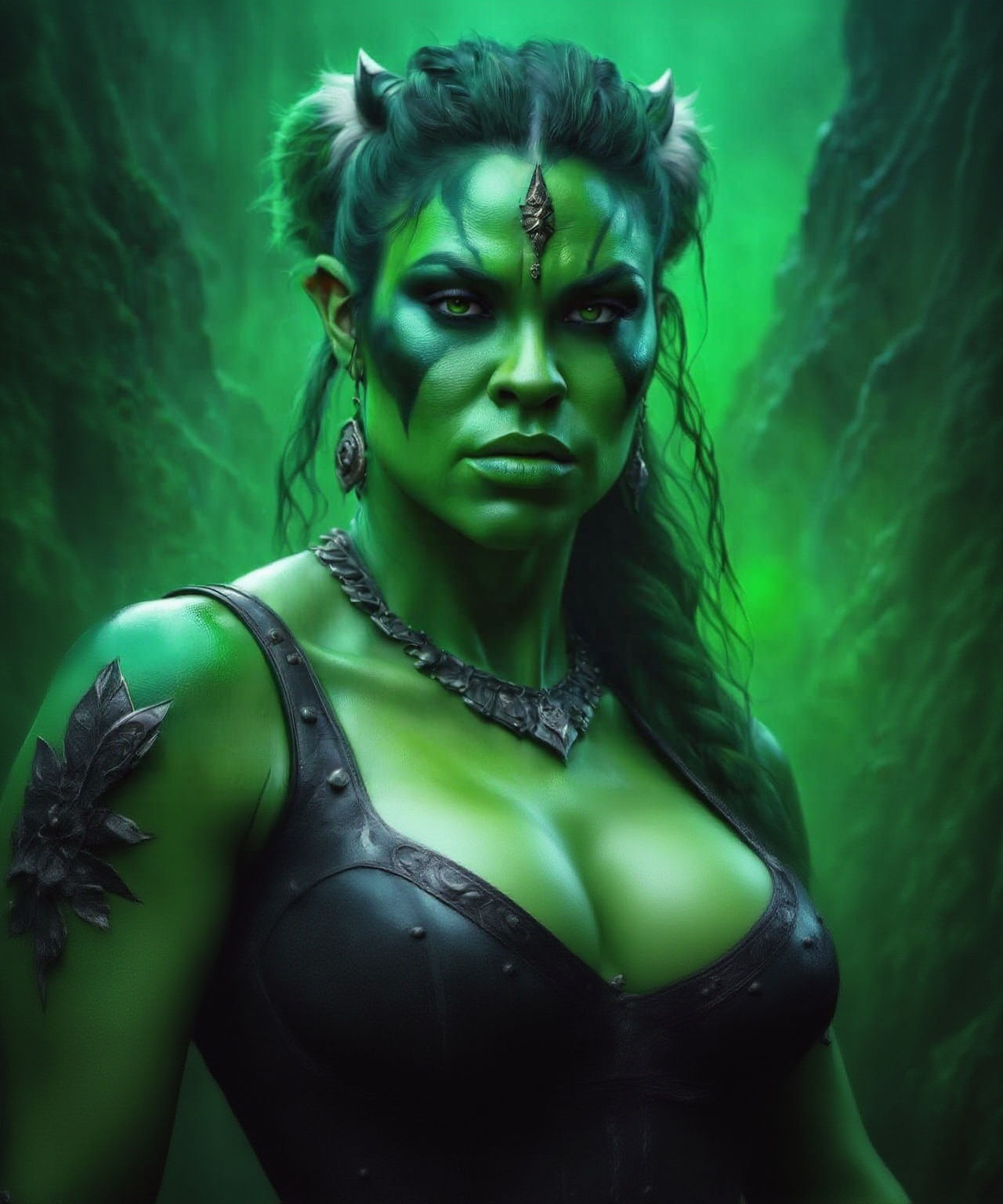 Alluring Ogre Nymph in Hyperrealistic Digital Painting