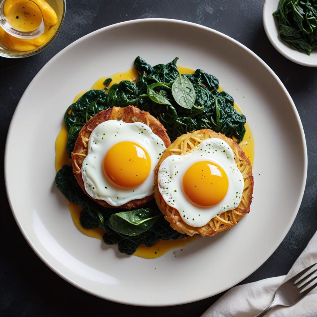Savory Breakfast Plate in Warm, Golden Lighting