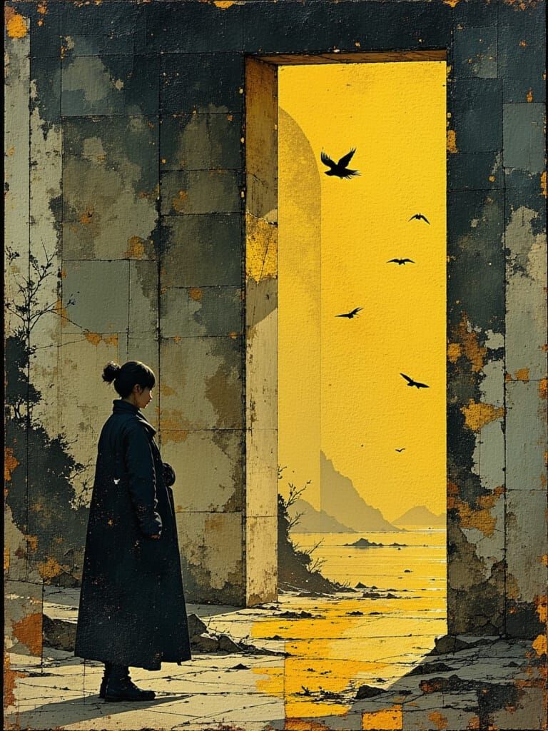 Mysterious Doorways Revealed by Invisible Ink Art