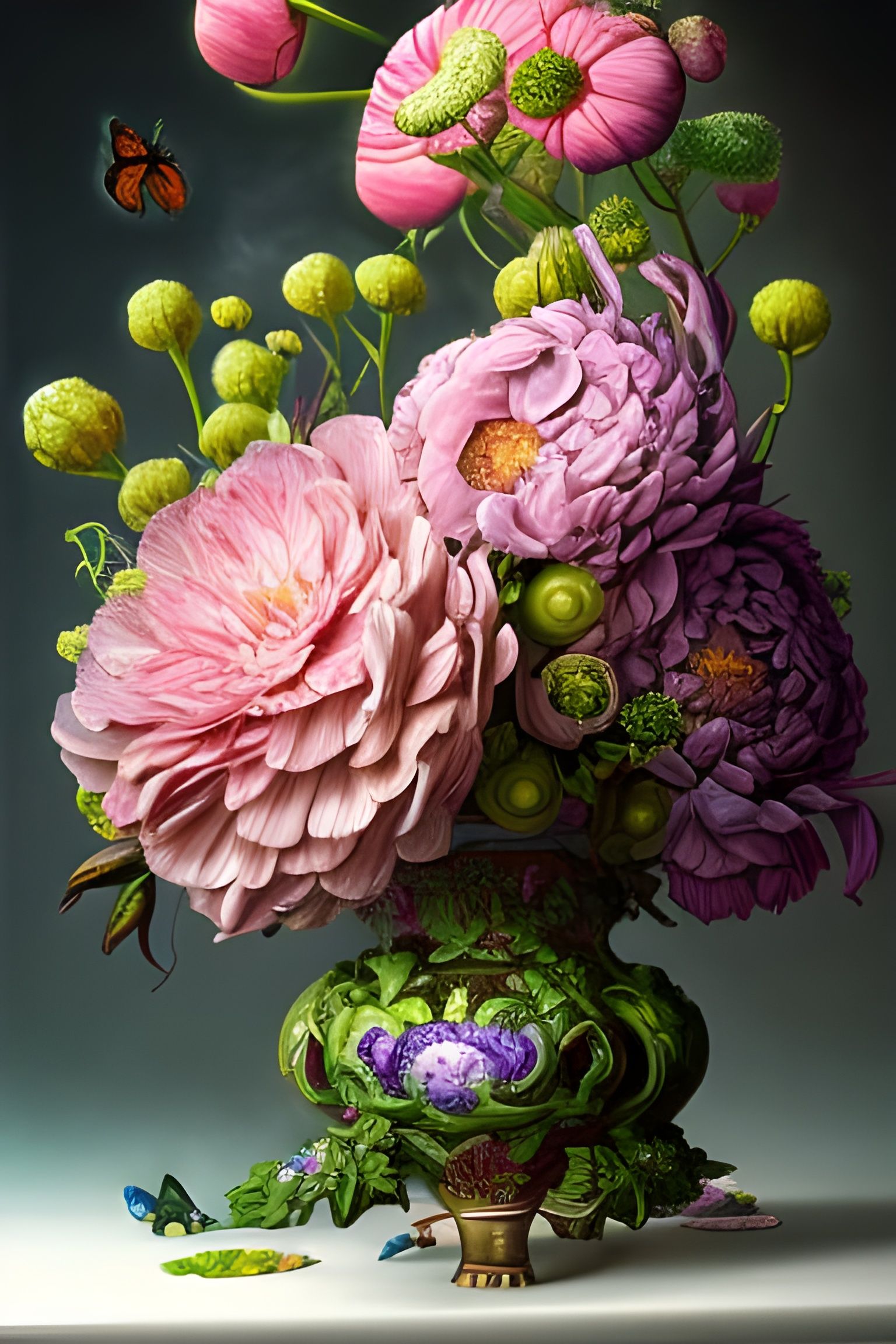 Poisoned Floral Arrangement: Fantasy Illustration