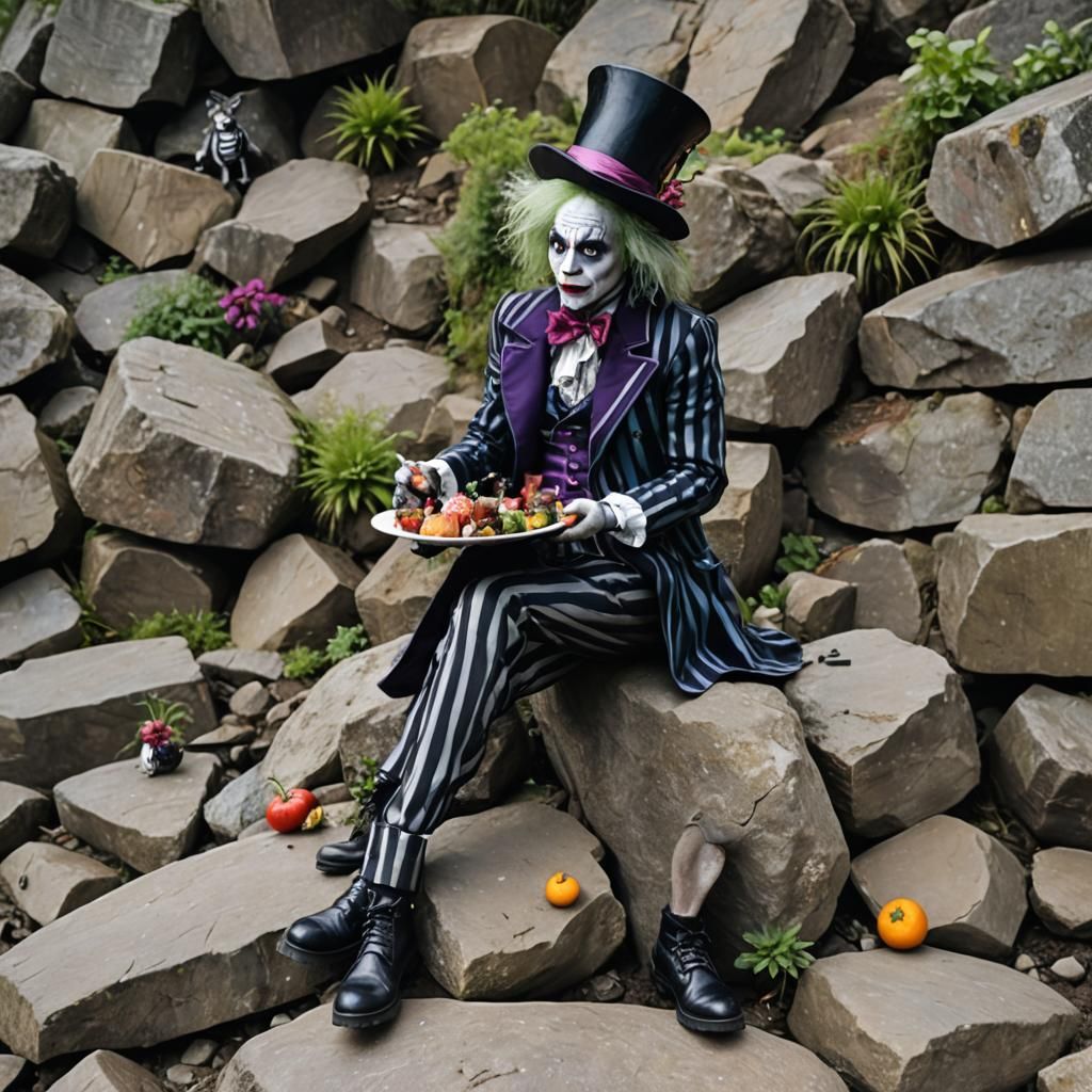 Beetlejuice and Mad Hatter's Whimsical Picnic