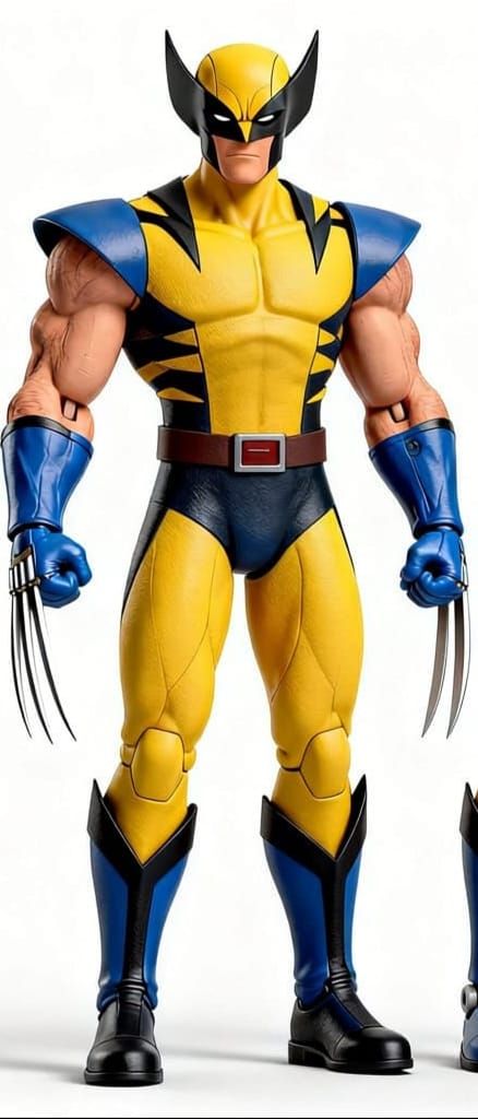 Wolverine 3D Model Sheet in Anime/Comic Style
