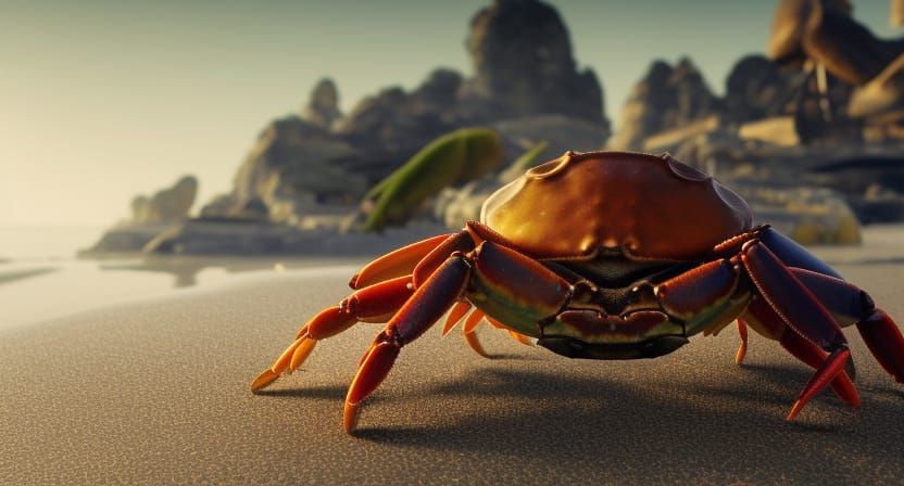 Crabs on a Beach: Art Nouveau Rococo Architecture