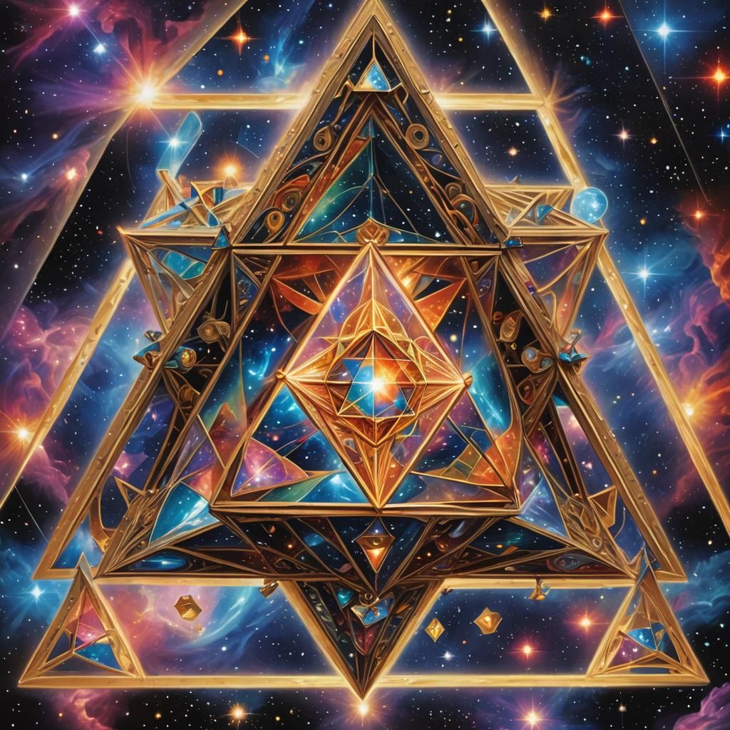 Soul Spark in Cosmic Tetrahedron Cube