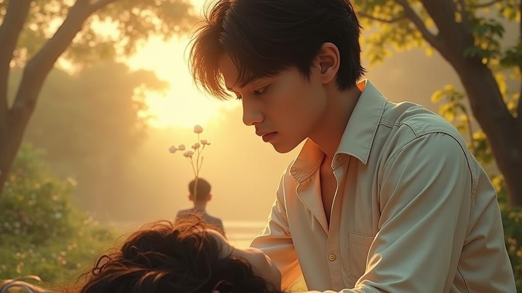 Young Love's Bittersweet Moment