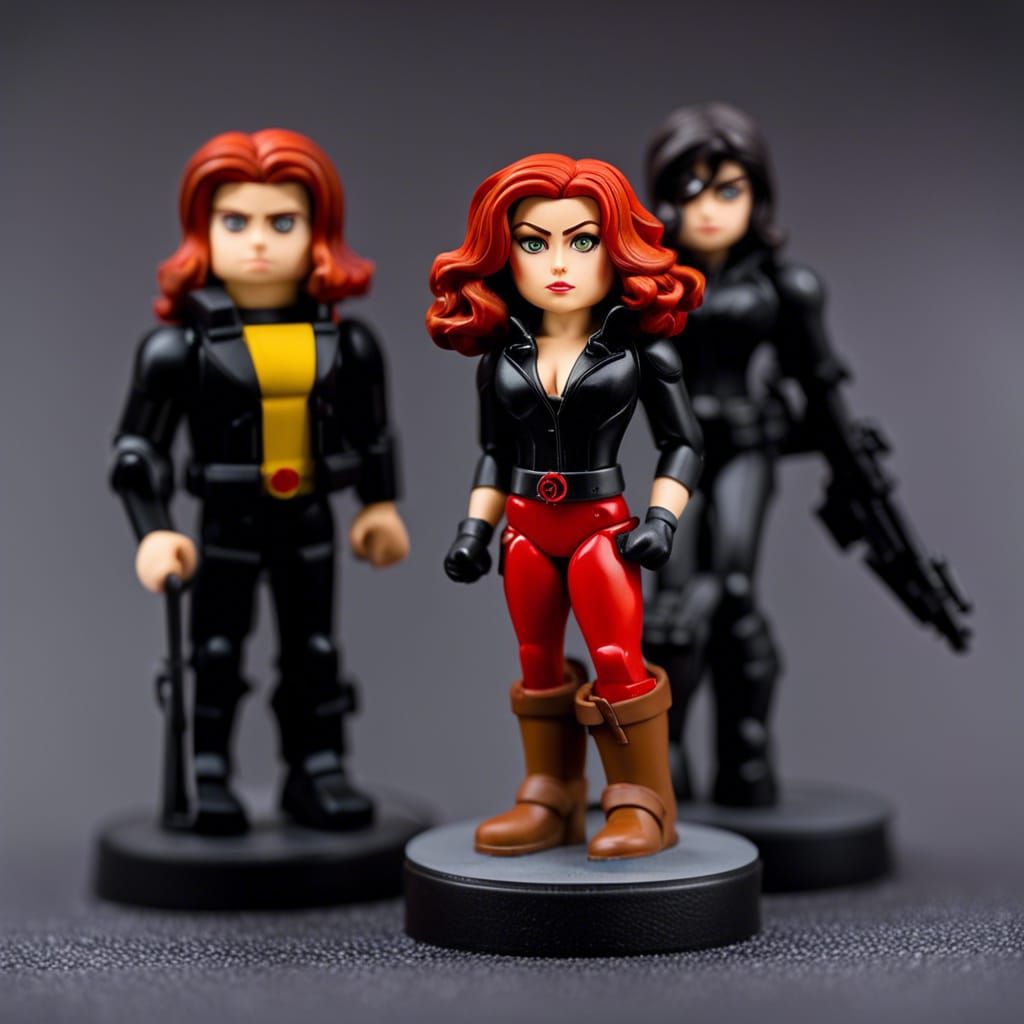 Black Widow Figurine in Superflat Style