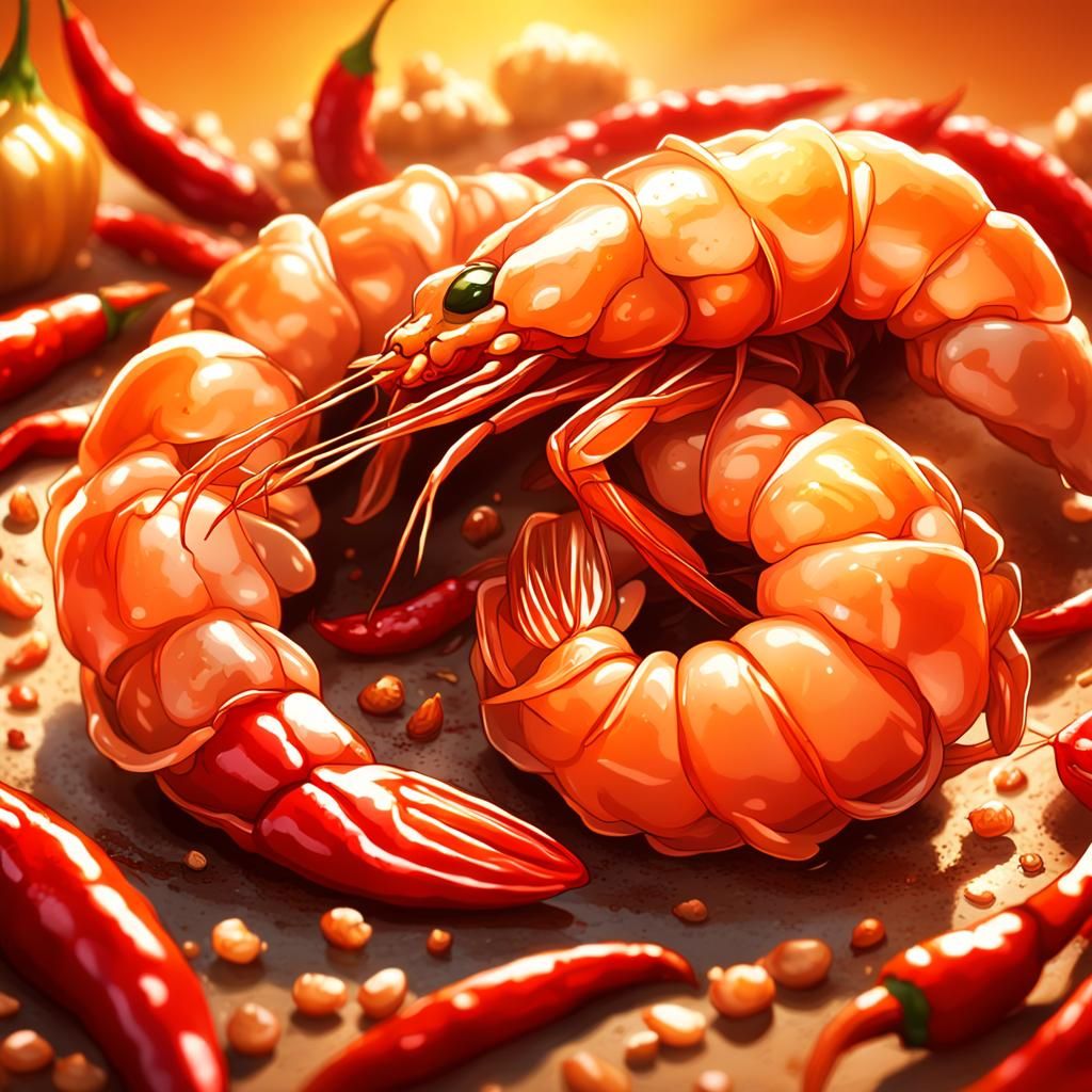 Blazing Shrimp: 3D Anime Concept Art