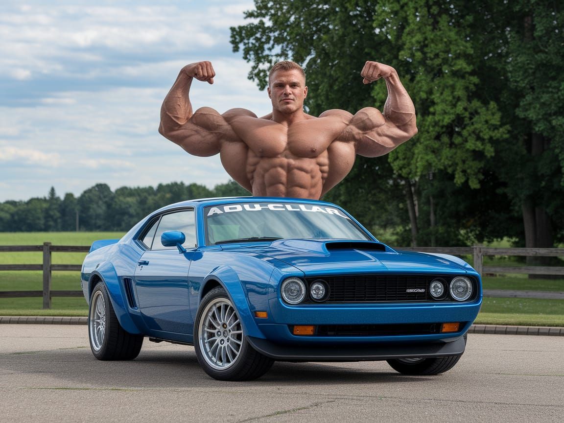Muscular Cars Pose in Confidence