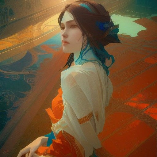 Heartfelt Sorrow: Concept Art in Digital Style