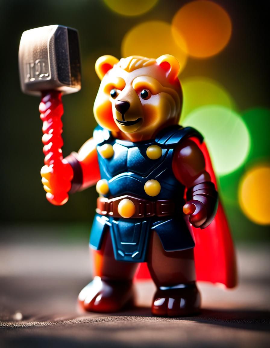 Gummy Bear as Thor: Professional Photo