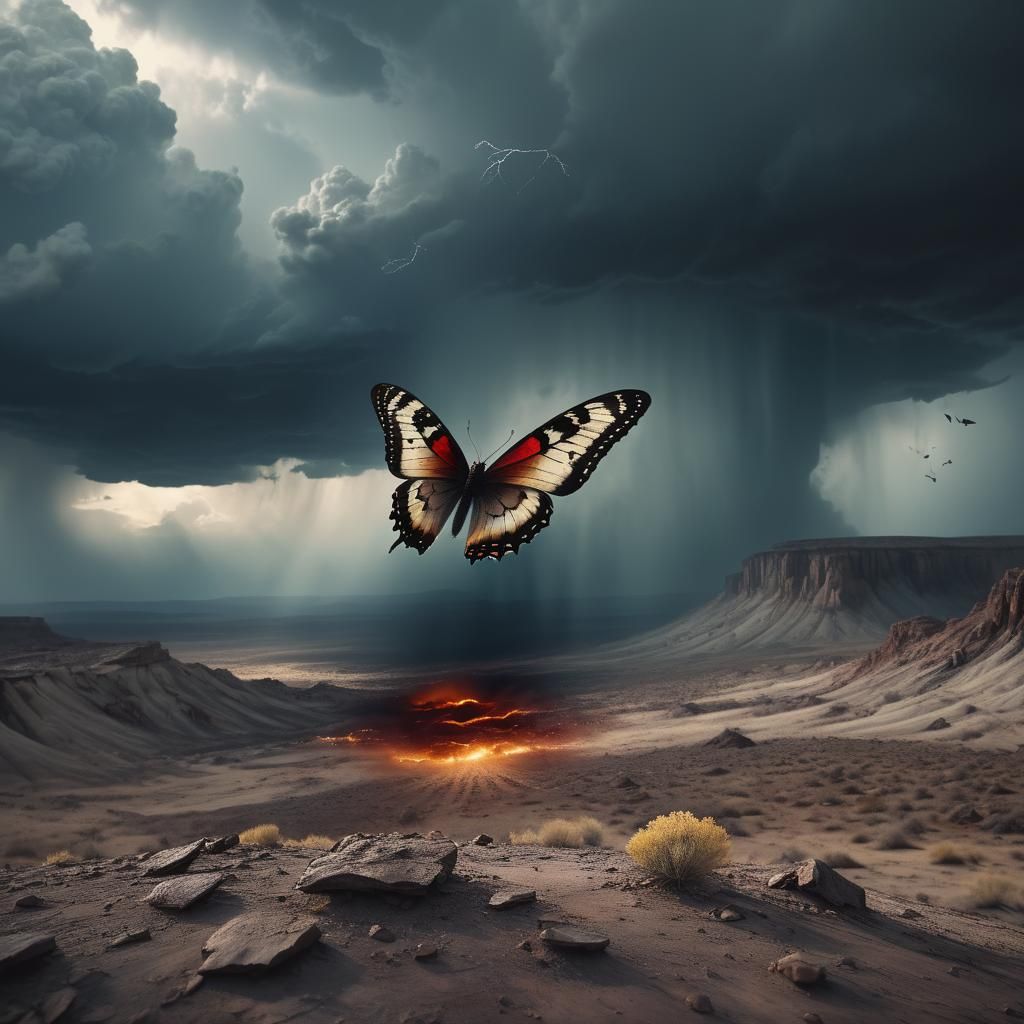 Butterfly Wings Stir a Storm on a Barren Planet