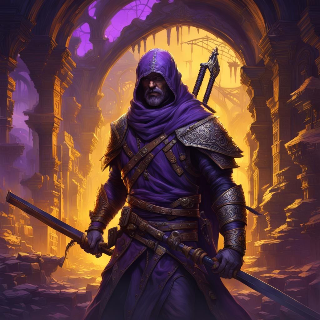 Dark Fantasy Ninja Concept Art in Deep Color