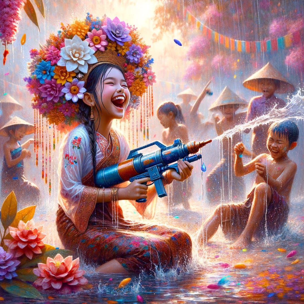 Myanmar Water Festival Joy in Vibrant Color