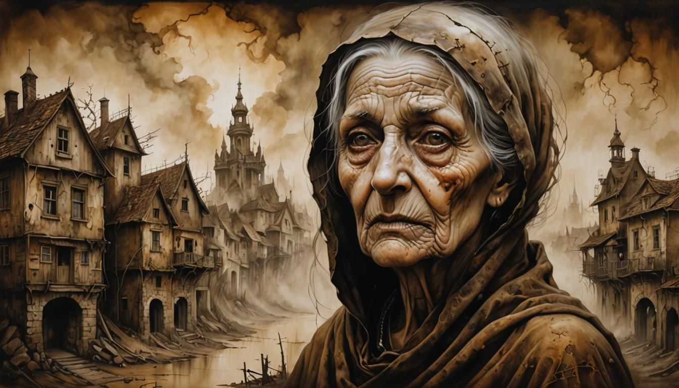 Portrait of an old woman