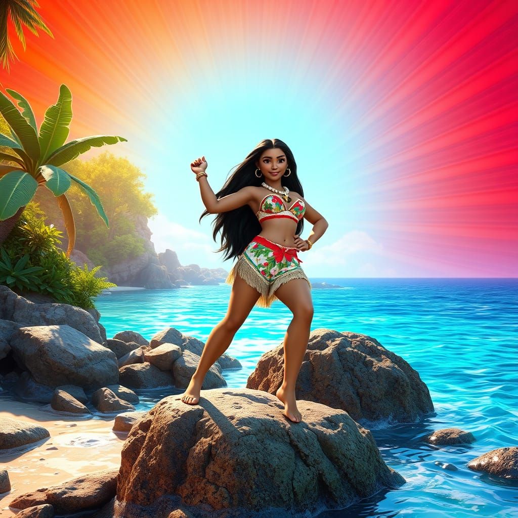Moana in Vibrant Polynesian Paradise