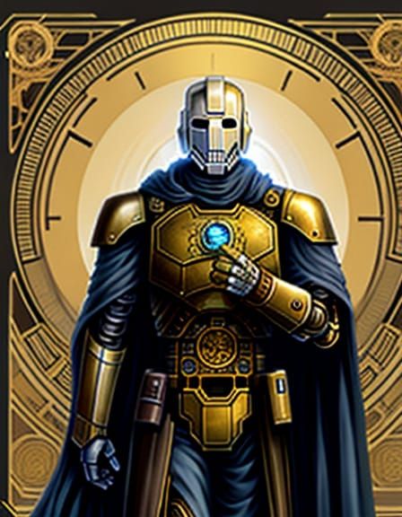 Warforged in Art Nouveau Style