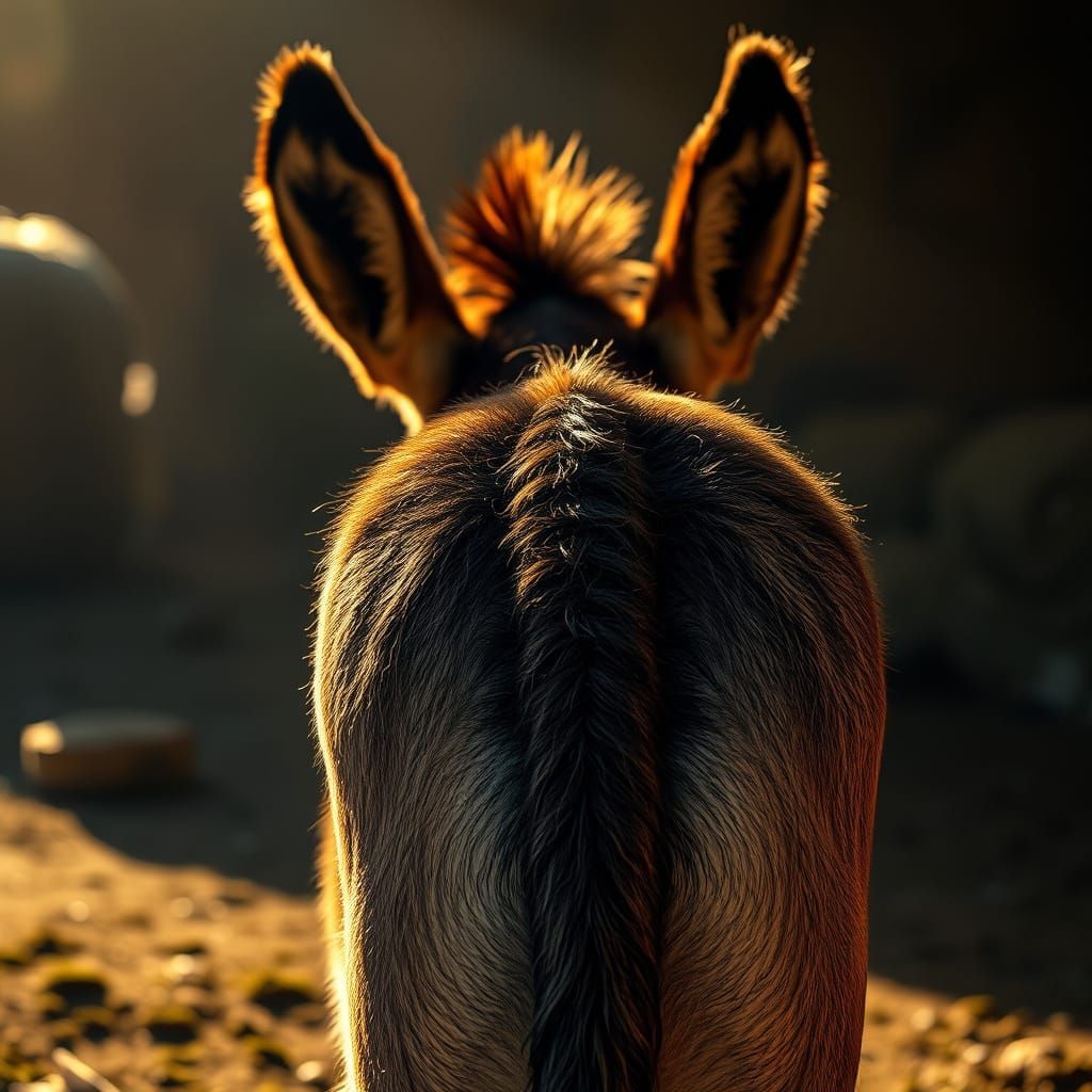 Stunning Donkey Portrait in Cinematic Style