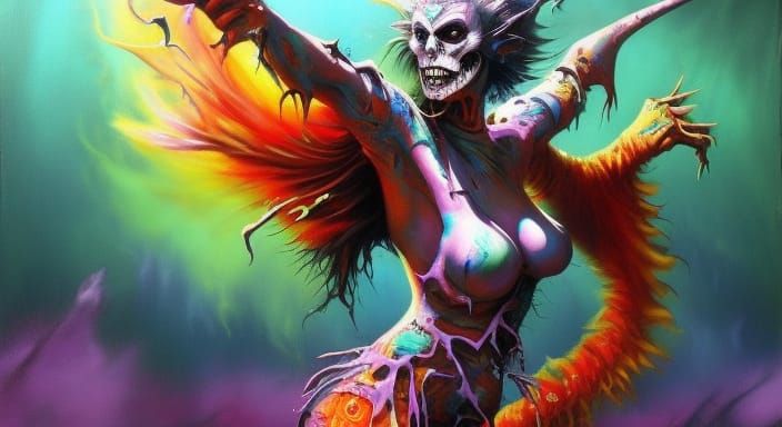 Dancing Monsters: Dark Fantasy Graffiti Art
