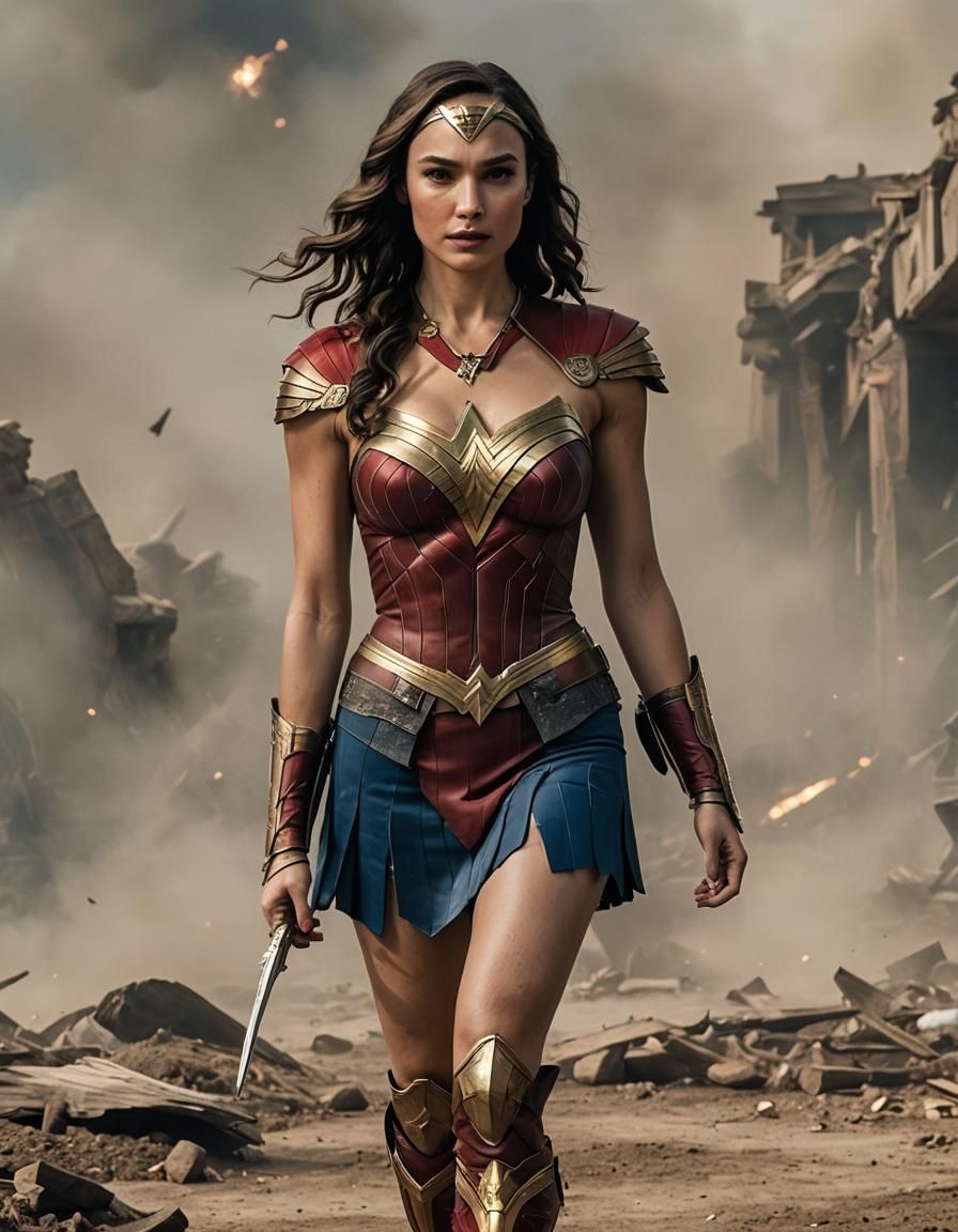 Wonder Woman Portrait in Costume, Natural Lighting