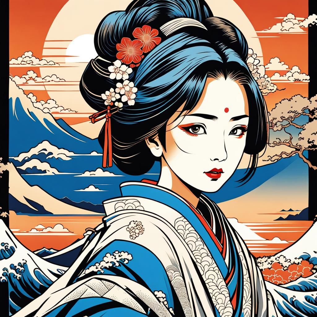 Ukiyo-e Geisha