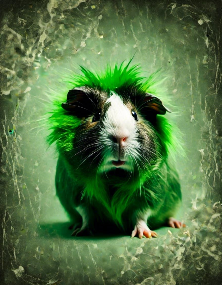 posing punk guinea pig
