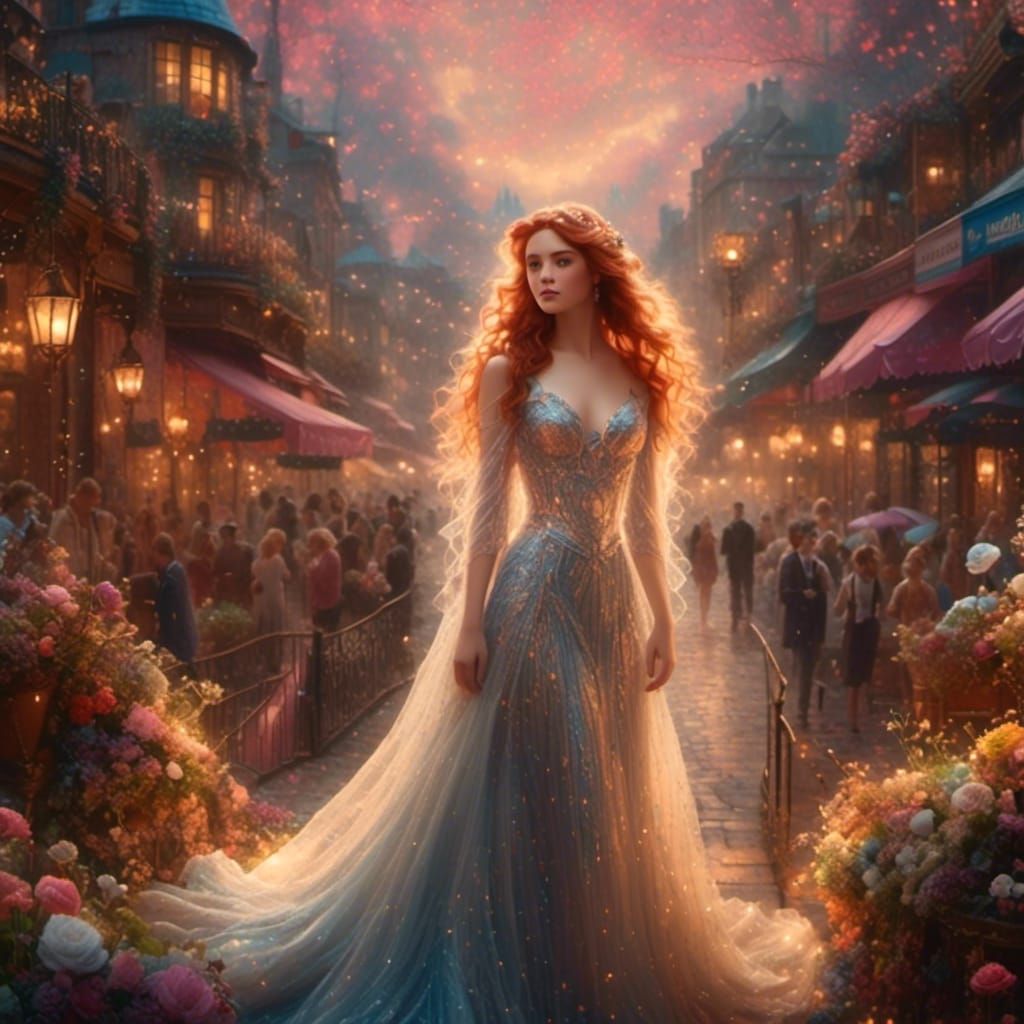 Ethereal Fantasy Bride in Sheer Gown