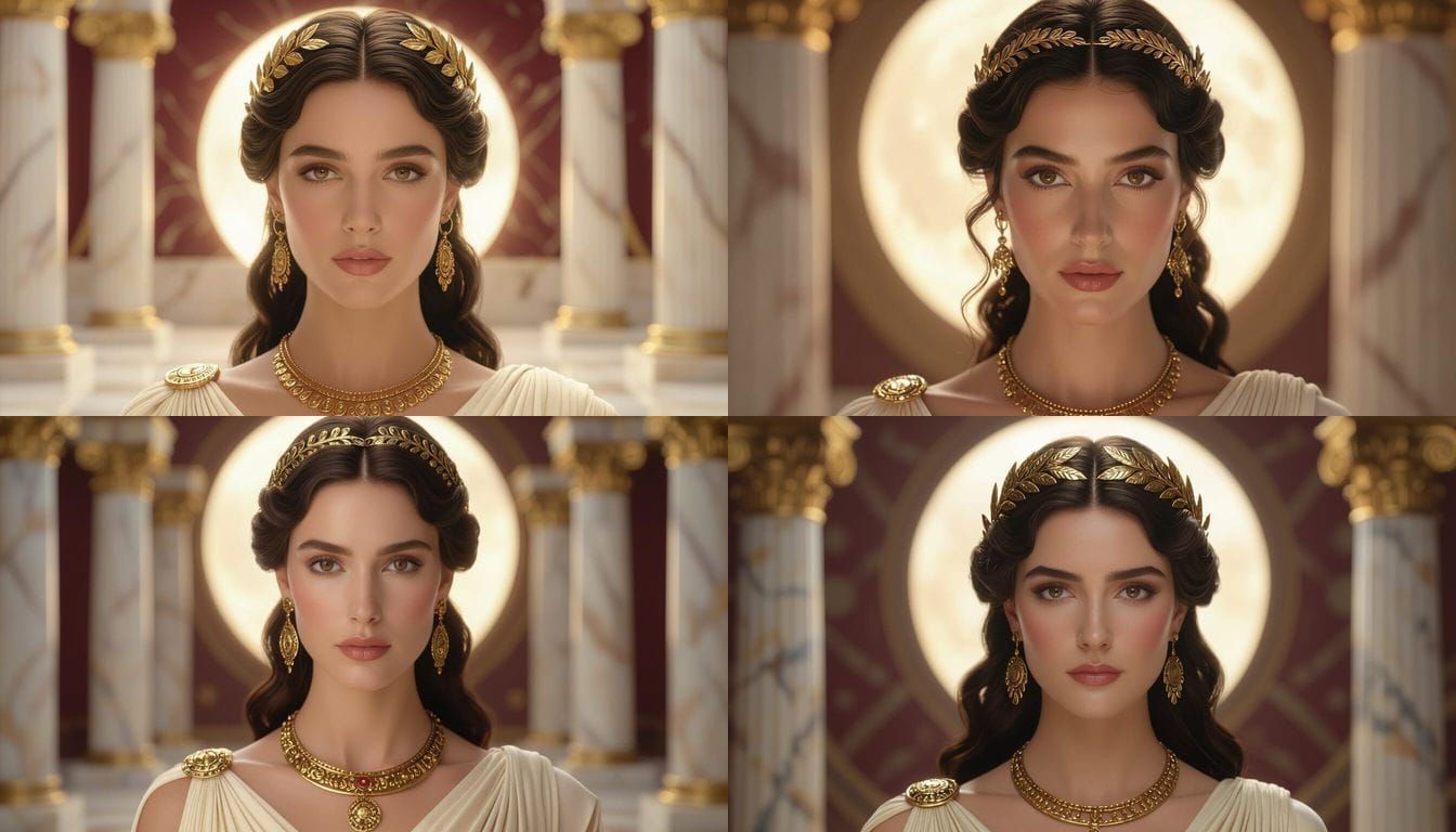 Aphrodite's Radiant Close-Up: Greek Goddess in Photorealisti...