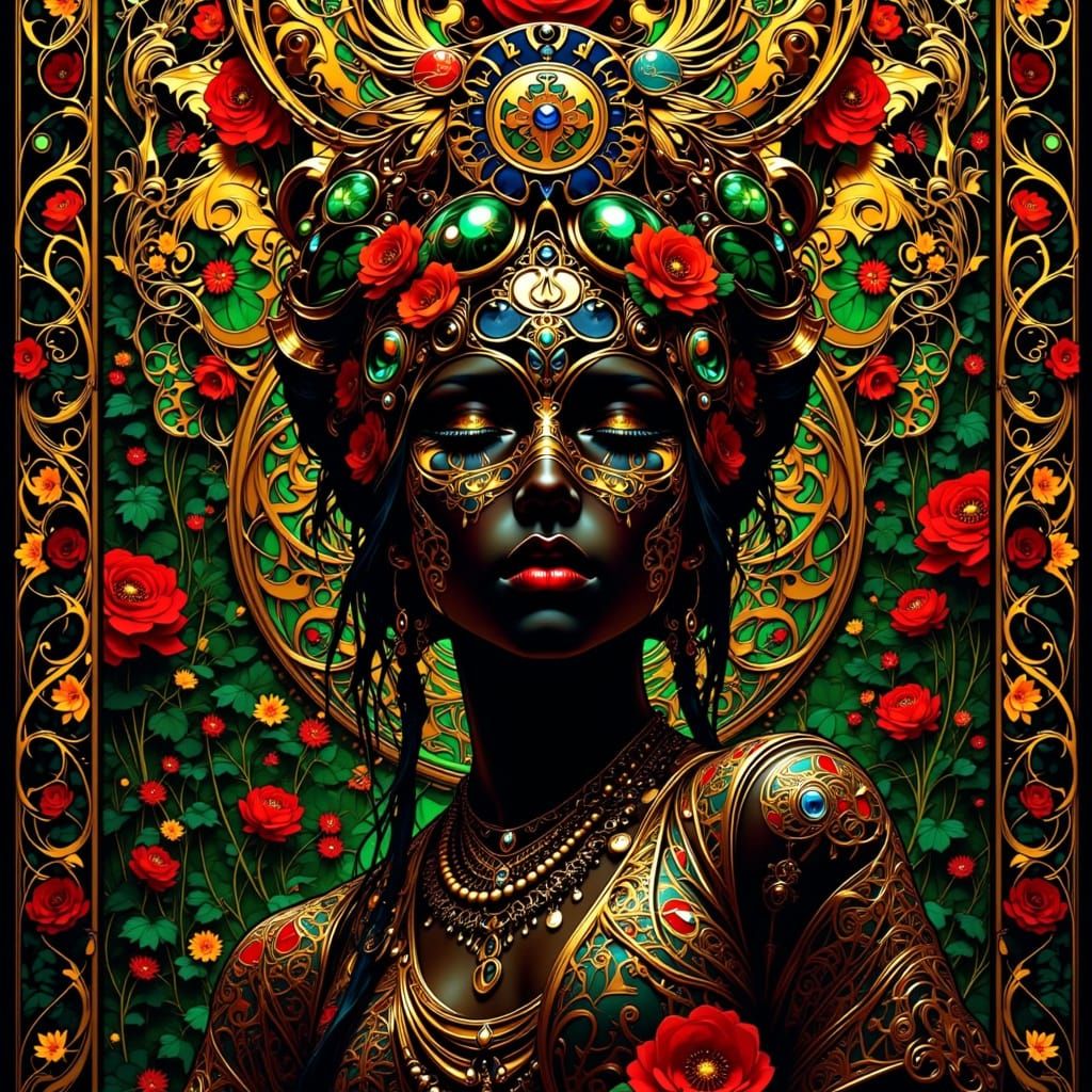 Steampunk Hawaiian Gentleman in African Pattern Style