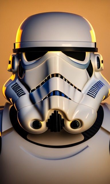 Stormtrooper Helmet Portrait in Photorealistic Digital Art