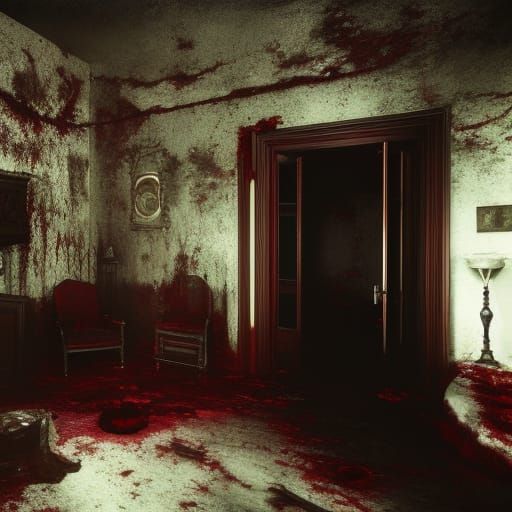 Demonic Blood Fairy Drowning Baby, Gothic Horror Art