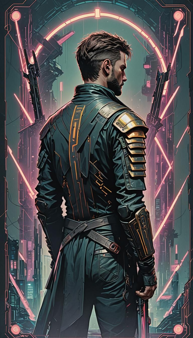 Five of Swords Tarot in Cyberpunk 2099