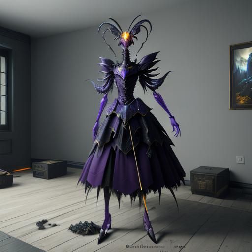 Terrifying Mosquito Insect Plays Violin in Dark Fantasy