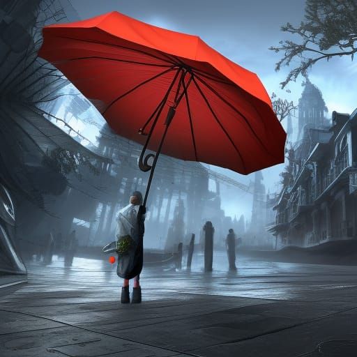 Futuristic Umbrella, Lunchbox, and Door Lock in 2050