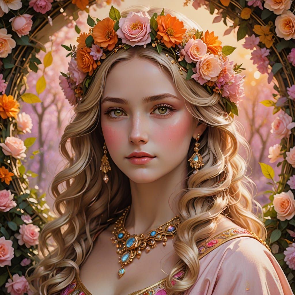 Philotes, Goddess of Affection, Close-Up Portrait