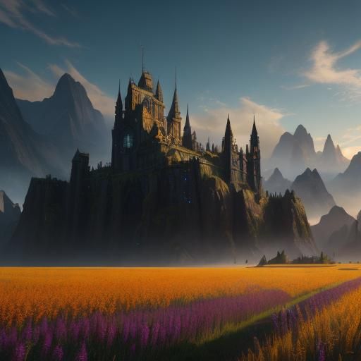 Fantastical Fields in Detailed Matte Painting