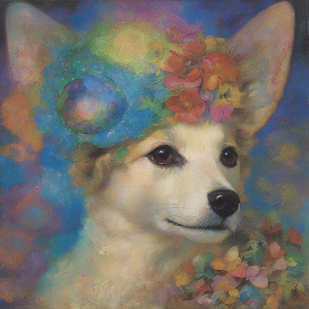 Steampunk Puppy Celebrates Cosmic New Year