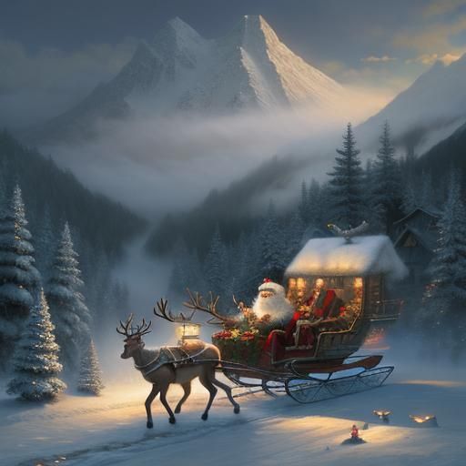 Santa's Sleigh: Ethereal Fantasy in Hyperdetail