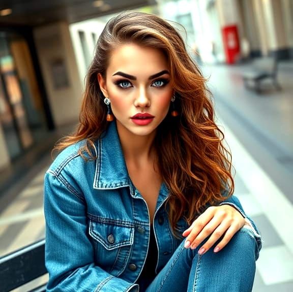 Cubist Masterpiece of a Strong Woman in Central Station