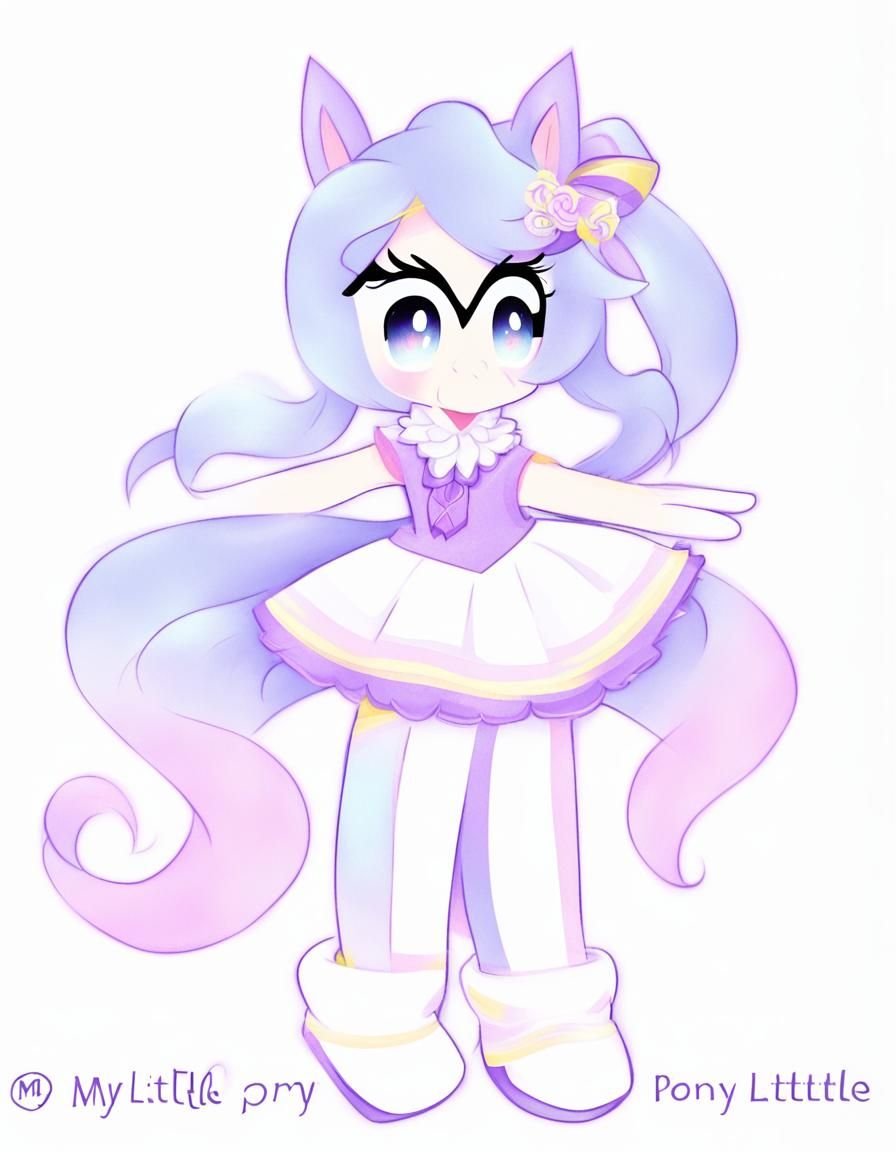 Stylized Pony Character in a Light, Vibrant Style