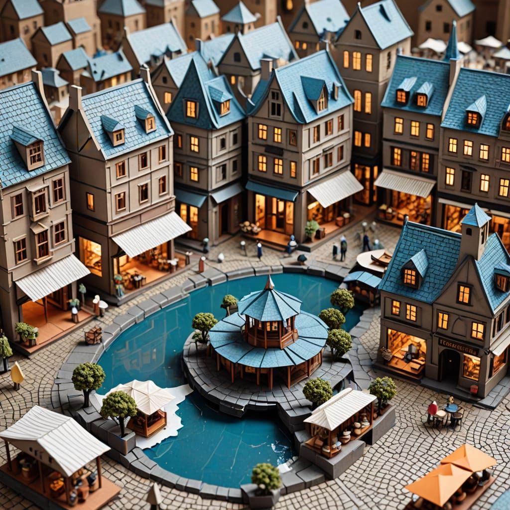 Origami town