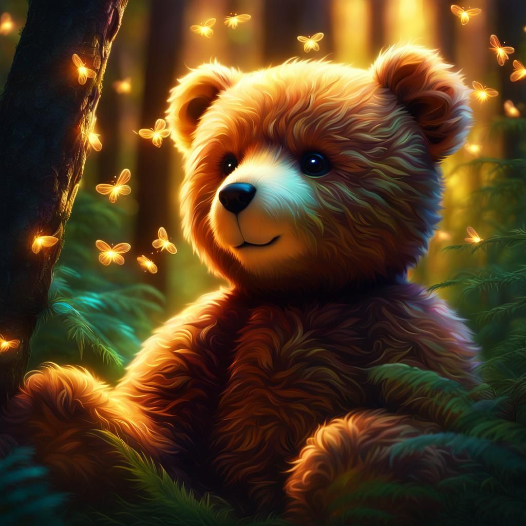 Teddy Bear in the Night